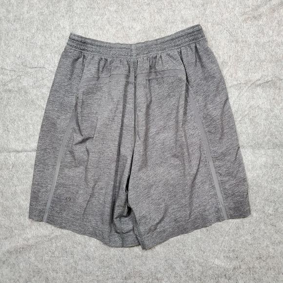 Lululemon Shorts Mens Medium Running Athletic Gray Lined Drawstring Gym Workout - Picture 6 of 12